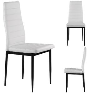ModernHome DC855-4 Sada 4 jídelních židlí z , bílá