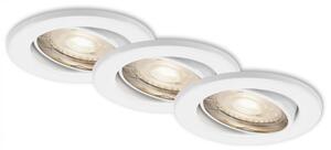 BRILONER 3ks LED vestavné svítidlo, pr. 8,6 cm, 5 W, bílé BRI 7147-036