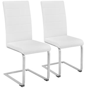 Tectake 402550 2 houpací židle, umělá kůže - bílá