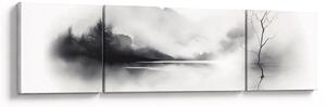 Obraz - Inkoustová malba krajiny (170x50 cm)