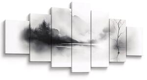 Obraz - Inkoustová malba krajiny (210x100 cm)