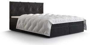 Manželská postel Boxspring 180 cm Athena Comfort (černá) (s matrací a úložným prostorem). 1055763