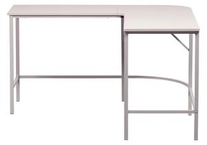 Hoorns Krémově bílý lakovaný rohový pracovní stůl Michael 135 x 135 cm