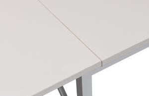 Hoorns Krémově bílý lakovaný rohový pracovní stůl Michael 135 x 135 cm