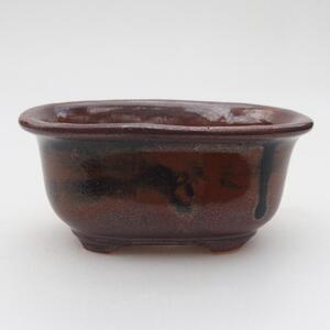 E-bonsai Keramická bonsai miska 11,5 x 8 x 5 cm hnědočerná