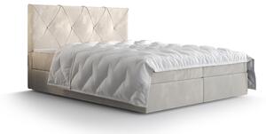 Manželská postel Boxspring 180 cm Athena (béžová) (s matrací a úložným prostorem). 1046377