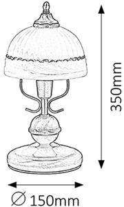 Rabalux Flossi stolní lampa 1x40 W bílá-hnědá 8812