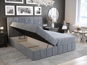 Manželská postel Boxspring 140 cm Barack (béžová) (s matrací a úložným prostorem). 1046385
