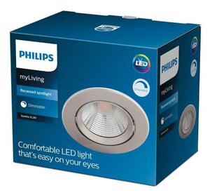 LED Zapuštěné bodové svítidlo Philips SPARKLE SL261 set 3ks 8718699756017 3x5,5W 3x350lm 2700K IP20 niklové stmívatelné