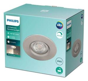 LED Zapuštěné bodové svítidlo Philips DIVE SL261 8718699755669 5W 350lm 2700K IP65 niklové stmívatelné