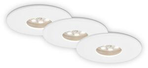 BRILONER 3ks sada LED vestavné svítidlo, pr. 4,5 cm, 1,8 W, bílé IP44 BRI 7240-036