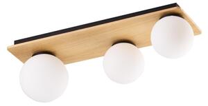 TLG Přisazené stropní skandinávské osvětlení BIANCA, 3xG9, 6W, koule, bílá/dřevo 4542