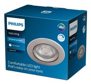 LED Zapuštěné bodové svítidlo Philips SPARKLE SL261 8718699755621 5W 350lm 2700K IP20 niklové stmívatelné