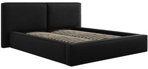 Černá čalouněná dvoulůžková postel MICADONI Jodie 180 x 200 cm