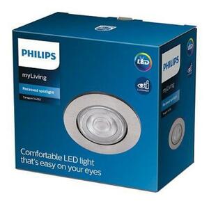LED Zapuštěné bodové svítidlo Philips TARAGON SL262 8718699755782 4,5W 380lm 2700K IP20 8,5cm niklové
