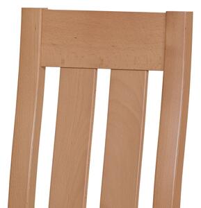Jídelní židle dřevěná dekor buk a potah hnědá látka BC-2602 BUK3