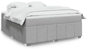 Box spring postel s matrací světle šedá 180 x 200 cm textil 3285491
