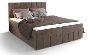 Manželská postel Boxspring 160 cm Barack (hnědá) (s matrací a úložným prostorem). 1046393