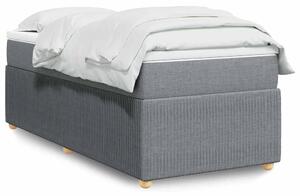 Box spring postel s matrací světle šedá 90x190 cm textil 3285532