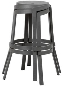 Nardi Šedá plastová zahradní barová židle Stack Maxi 76,5 cm
