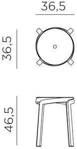 Nardi Šedá plastová zahradní stolička Stack Mini 36,5 cm