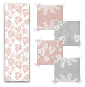 Set podsedáků a běhounu 5 ks Tropical Leaves – Mila Home