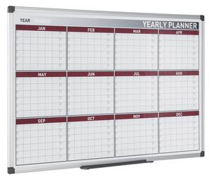 Roční plánovací tabule, magnetická, dny/měsíce, 900 x 600 mm