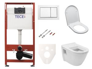Cenově zvýhodněný závěsný WC set TECE do lehkých stěn / předstěnová montáž+ WC Vitra Integra vč. sedátka SIKOTSV0