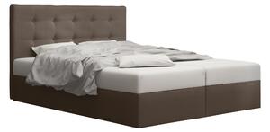 Manželská postel Boxspring 180 cm Duel 1 Comfort (hnědá) (s matrací a úložným prostorem). 1055821