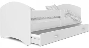 Dětská postel LUCKY včetně úložného prostoru (Bílá), Bílá