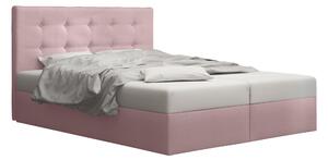 Manželská posteľ Boxspring 140 cm Duel 1 (ružová) (s matracom a úložným priestorom). 1046422