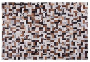 Hnědo-béžový kožený koberec 160x230 cm CESME