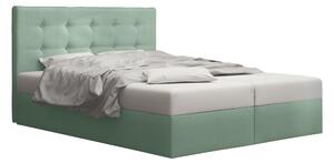 Manželská postel Boxspring 160 cm Duel 1 Comfort (mátová) (s matrací a úložným prostorem). 1055815
