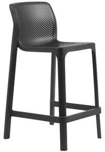 Nardi Antracitově šedá plastová zahradní barová židle Net 65 cm