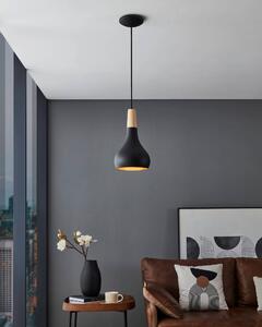 EGLO Závěsné moderní osvětlení SABINAR, 1xE27, 40W, černé, 18cm, kulaté 900161