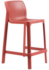 Nardi Červená plastová zahradní barová židle Net 65 cm