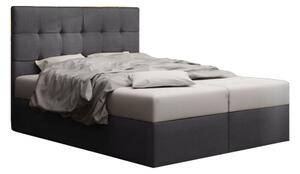 Manželská postel Boxspring 180 cm Duel 2 (tmavě šedá) (s matrací a úložným prostorem). 1046464