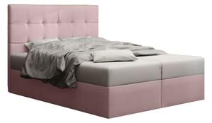 Manželská postel Boxspring 180 cm Duel 2 (růžová) (s matrací a úložným prostorem). 1046462