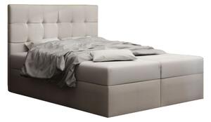 Manželská posteľ Boxspring 140 cm Duel 2 (béžová) (s matracom a úložným priestorom). Vlastní profesionální přeprava až k Vám domů 1046444