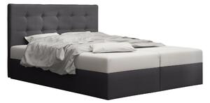 Manželská postel Boxspring 140 cm Duel 1 (tmavě šedá) (s matrací a úložným prostorem). 1046424