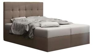 Manželská postel Boxspring 160 cm Duel 2 (hnědá) (s matrací a úložným prostorem). 1046453