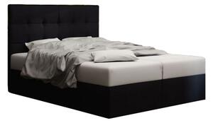 Manželská postel Boxspring 160 cm Duel 2 (černá) (s matrací a úložným prostorem). 1046457