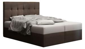 Manželská postel Boxspring 180 cm Duel 2 (tmavě hnědá) (s matrací a úložným prostorem). 1046467