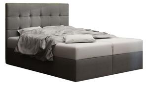 Manželská postel Boxspring 140 cm Duel 2 (šedá) (s matrací a úložným prostorem)