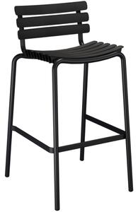 Černá plastová zahradní barová židle HOUE ReCLIPS 79 cm