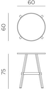 Nardi Bílý plastový zahradní barový stůl Combo 60 cm