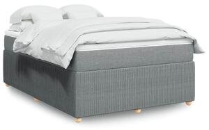 Box spring postel s matrací světle šedá 140 x 190 cm textil 3285567