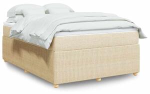 Box spring postel s matrací krémová 140x190 cm textil 3285572