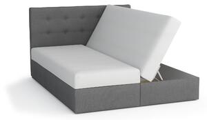 Manželská postel Boxspring 140 cm Fade 2 (černá) (s matrací a úložným prostorem). 1046493