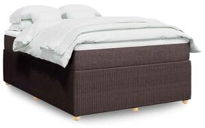 Box spring postel s matrací tmavě hnědá 140x190 cm textil 3285570